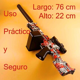 Foto 5 | Foto 5 | Rifle De Hidrogel Para Jugar Al Aire Libre, Juguete De Disparo Eléctrico Automático Rojo