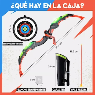 Foto 3 | Foto 3 | Set de Tiro Arco con 8 Flechas de Juguete Eo Safe Imports 12 Piezas