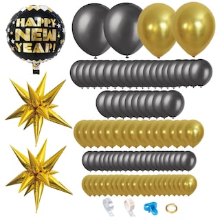Foto 1 | Foto 1 | Globos Para Decorar Las Fiestas VentDepot Mxrnw-001 1 Paquete Látex Negro-dorado