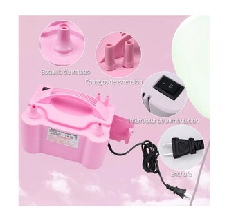 Foto 2 | Foto 2 | Bomba de Inflar Globos BELUG color Rosa Eléctrica con Doble Inflador