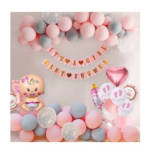 Foto 4 | Foto 4 | Baby Shower Niñas BELUG Decoraciones Globos color Rosa de Bebé para Niña