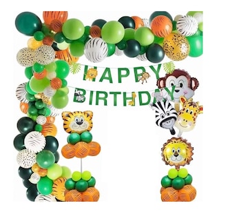 Foto 1 | Foto 1 | Jungle Boy Cumpleaños Decoraciones Safari Cumpleaños 59 pz