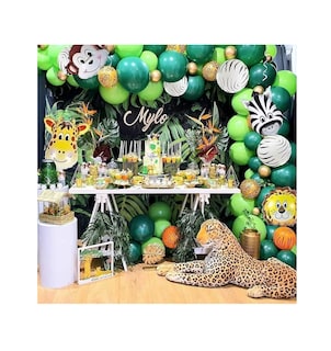 Foto 3 | Foto 3 | Jungle Boy Cumpleaños Decoraciones Safari Cumpleaños 59 pz