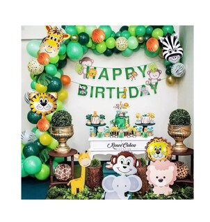 Foto 4 | Foto 4 | Jungle Boy Cumpleaños Decoraciones Safari Cumpleaños 59 pz