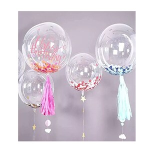 Foto 4 | Foto 4 | 50 Globos Bobo Burbuja Ballón Transparente 18in Para Fiestas Transparente