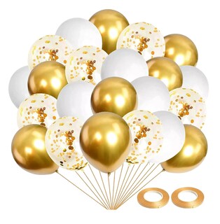 Foto 1 | Foto 1 | Kit de 60 Globos de Látex Dorados para Decoración de Fiestas de 12\