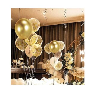 Foto 5 | Foto 5 | Kit de 60 Globos de Látex Dorados para Decoración de Fiestas de 12\