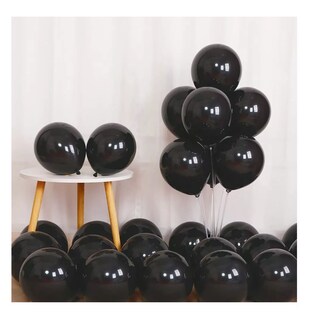 Foto 2 | Foto 2 | Globos de Látex para Decoración 100 Piezas Negro