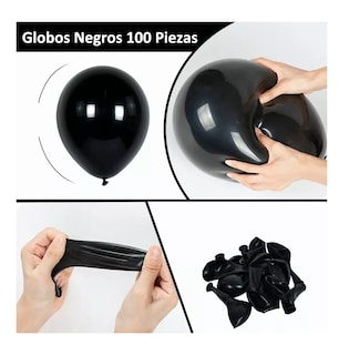Foto 3 | Foto 3 | Globos de Látex para Decoración 100 Piezas Negro