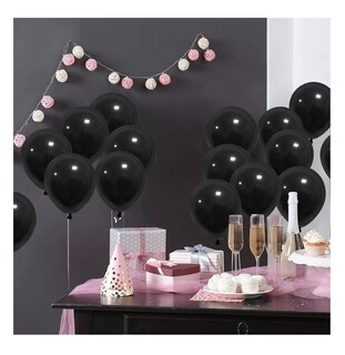 Foto 4 | Foto 4 | Globos de Látex para Decoración 100 Piezas Negro