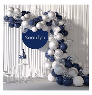Foto 5 | Foto 5 | Guirnalda De Globos Arco Cumpleaños Globo Fiesta Decoración Azul/gris/blanco