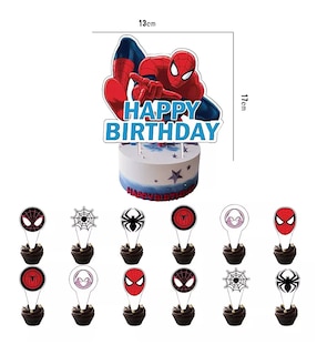 Foto 2 | Foto 2 | Kit De Decoraciones Para Fiesta De Cumpleaños Hombre Araña