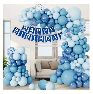 Foto 4 | Foto 4 | Guirnalda De Globos Decoración De Cumpleaños Con Globos, Azul
