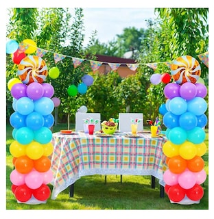 Foto 4 | Foto 4 | Columna Portátil Con Base Para Decoración Con Globos 2 Pzas Blanco