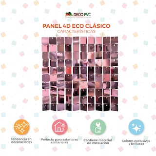 Foto 5 | Foto 5 | Panel Decorativo 4d Eco Shimmer Wall 24 Piezas 30x30 cm