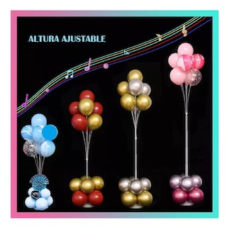 Foto 2 | Foto 2 | Kit De Columna Metal Con Base Para Globos, 2 Piezas Blanco