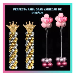 Foto 3 | Foto 3 | Kit De Columna Metal Con Base Para Globos, 2 Piezas Blanco