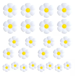 Foto 1 | Foto 1 | Globos Metálicos Con Forma De Flor De Margarita, 24 Unidades Blanco