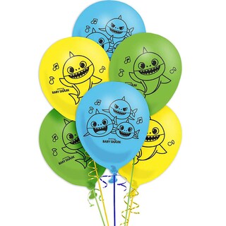 Foto 1 | Foto 1 | Globos De Fiesta Amscan Bllns Baby Shark De Látex, 6 Unidades, 12 Cm - Venta Internacional.