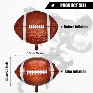 Foto 2 | Foto 2 | Football Balloons Skylety Football Rugby, Lámina De Aluminio De 26 Pulgadas - Venta Internacional.