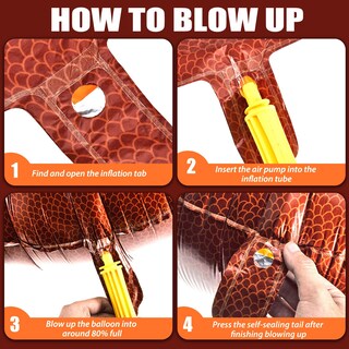 Foto 3 | Foto 3 | Football Balloons Skylety Football Rugby, Lámina De Aluminio De 26 Pulgadas - Venta Internacional.