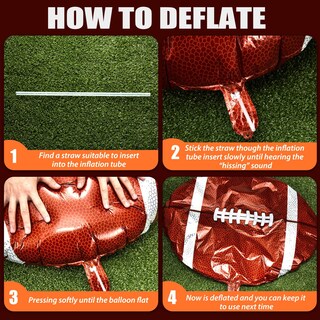 Foto 4 | Foto 4 | Football Balloons Skylety Football Rugby, Lámina De Aluminio De 26 Pulgadas - Venta Internacional.