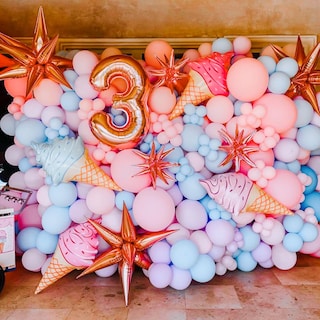 Foto 5 | Foto 5 | Globos Con Forma De Estrella Partywoo, Color Naranja, 10 Unidades, Diferentes Tamaños - Venta Internacional.