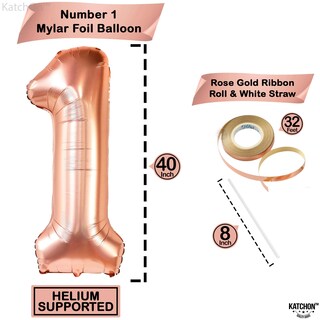 Foto 4 | Foto 4 | Set De Globos Katchon Giant En Oro Rosa Número 1 De 40 Pulgadas - Venta Internacional.