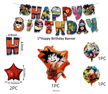 Foto 2 | Foto 2 | Kit Xtellar 36 Globos Para Dragon Ball Goku Anime Decoraciones