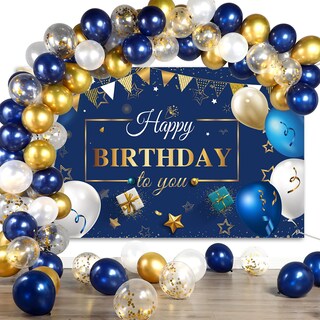 Foto 1 | Foto 1 | Kit De Globos De Confeti De Cumpleaños Tatuo, Azul Marino, 50 Unidades - Venta Internacional.
