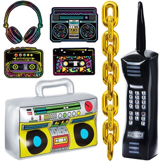 Foto 1 | Foto 1 | Set De Decoración Para Fiestas Zhanmai, Radio Boombox Inflable De Los Años 80 Y 90 - Venta Internacional.
