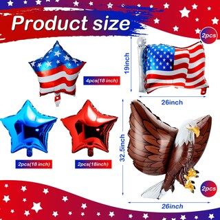 Foto 2 | Foto 2 | Set De Globos Zhanmai Patriotic Eagle Usa Elections Party X12 - Venta Internacional.