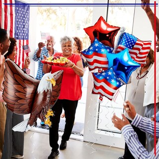 Foto 4 | Foto 4 | Set De Globos Zhanmai Patriotic Eagle Usa Elections Party X12 - Venta Internacional.