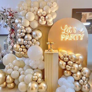 Foto 5 | Foto 5 | Set De Globos Rubfac White Sand, 105 Unidades, Con Cinta Y Pegamento - Venta Internacional.