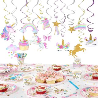 Foto 5 | Foto 5 | Decoraciones Colgantes En Espiral Klmars Unicorn Party, 30 Unidades - Venta Internacional.