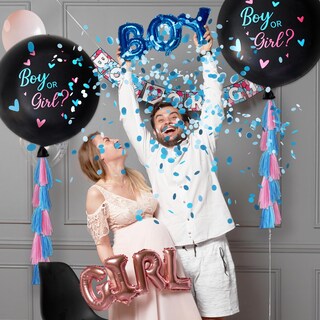 Foto 5 | Foto 5 | Kit De Globos Gender Reveal Rubfac, 2 Unidades, 36 Jumbo, Con Confeti - Venta Internacional.