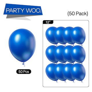 Foto 5 | Foto 5 | Globos Partywoo Azul Persa, 50 Unidades, 30 Cm, Látex Azul Oscuro - Venta Internacional.