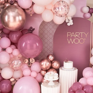 Foto 6 | Foto 6 | Kit De Arco Con Forma De Globo Partywoo Dusty Rose Con 140 Piezas, Color Rosa - Venta Internacional.