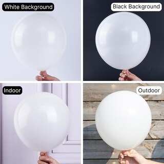 Foto 3 | Foto 3 | Globos Partywoo Blancos, 100 Unidades, Mate, Diferentes Tamaños - Venta Internacional.