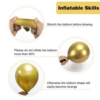 Foto 3 | Foto 3 | Juego De Globos Rubfac Metallic Gold 92 Piezas Con Diferentes Tamaños - Venta Internacional.