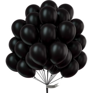 Foto 1 | Foto 1 | Globos Partywoo, 50 Unidades, 30 Cm, Látex Negro Mate - Venta Internacional.