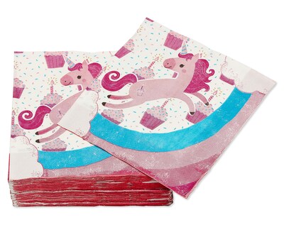 Foto 2 | Foto 2 | Servilletas De Almuerzo Con Forma De Unicornio American Greetings De Party Supplies, 80 Unidades - Venta Internacional.