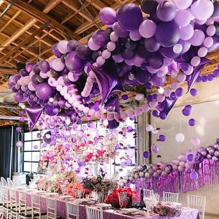 Foto 5 | Foto 5 | Balloon Partywoo, Color Morado Pastel, 120 Unidades, Diferentes Tamaños - Venta Internacional.