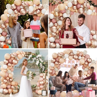 Foto 6 | Foto 6 | Kit Con Forma De Arco Con Forma De Guirnalda De Globos Rubfac, Rosa Rubí, Para Decoración De Fiestas - Venta Internacional.
