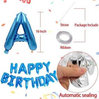 Foto 4 | Foto 4 | Pancarta De Cumpleaños Kalor Azul Oscuro Con Letras De Aluminio De 40 Cm - Venta Internacional.