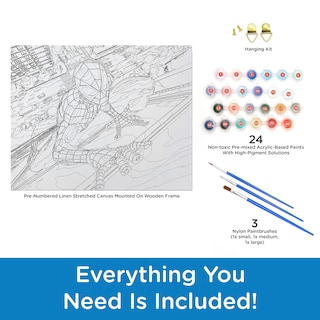 Foto 3 | Foto 3 | Kit Paint By Number Aquarius Spider-man Web Crawler 40 X 50 Cm - Venta Internacional.