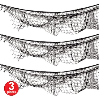 Foto 4 | Foto 4 | Red Decorativa Para Peces Beistle, Diseño Náutico, Algodón Negro - Venta Internacional.