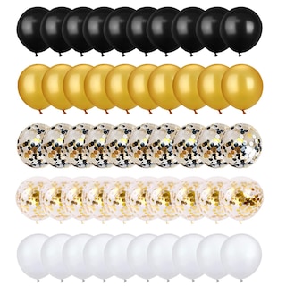 Foto 4 | Foto 4 | Kit De Globos Oumuamua, Confeti Negro Y Dorado, 12 Pulgadas (paquete De 72) - Venta Internacional.