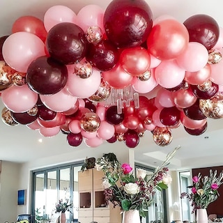 Foto 7 | Foto 7 | Globos Partywoo Borgoña, 120 Unidades, Color Rojo Vino, Diferentes Tamaños - Venta Internacional.
