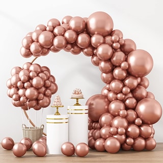 Foto 1 | Foto 1 | Kit De Globos Rubfac De Látex Dorado Rosa, 129 Unidades, Para Decoración De Fiestas - Venta Internacional.